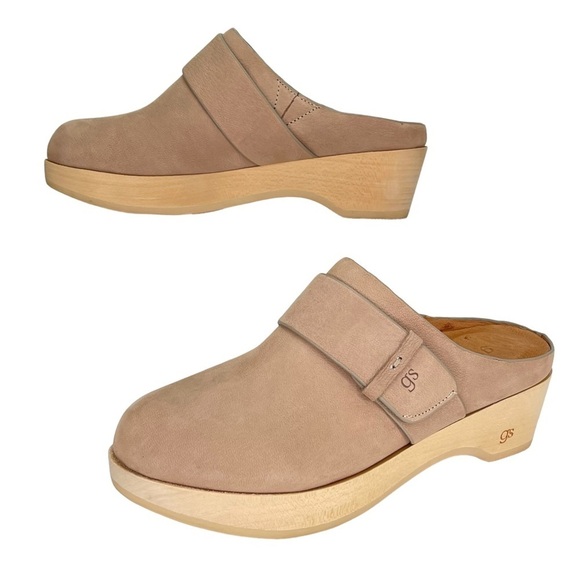 Gentle Souls Henley Tan Leather Wooden Platform Womens Clog Size 6.5M - Picture 5 of 16